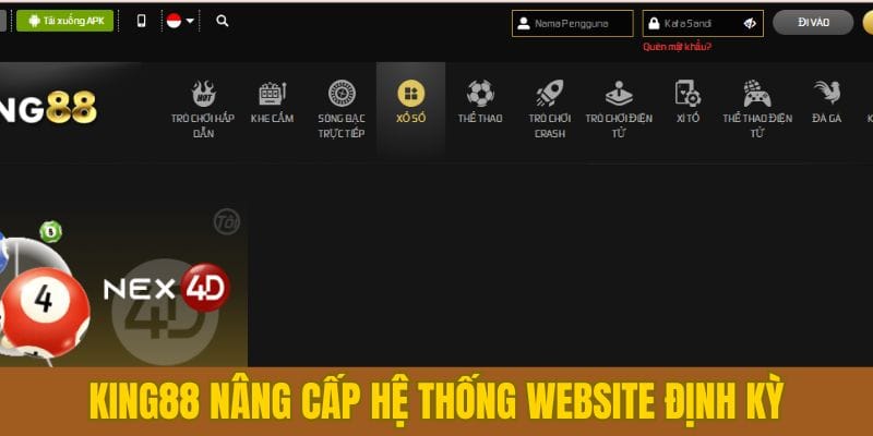 King88 nâng cấp hệ thống website định kỳ